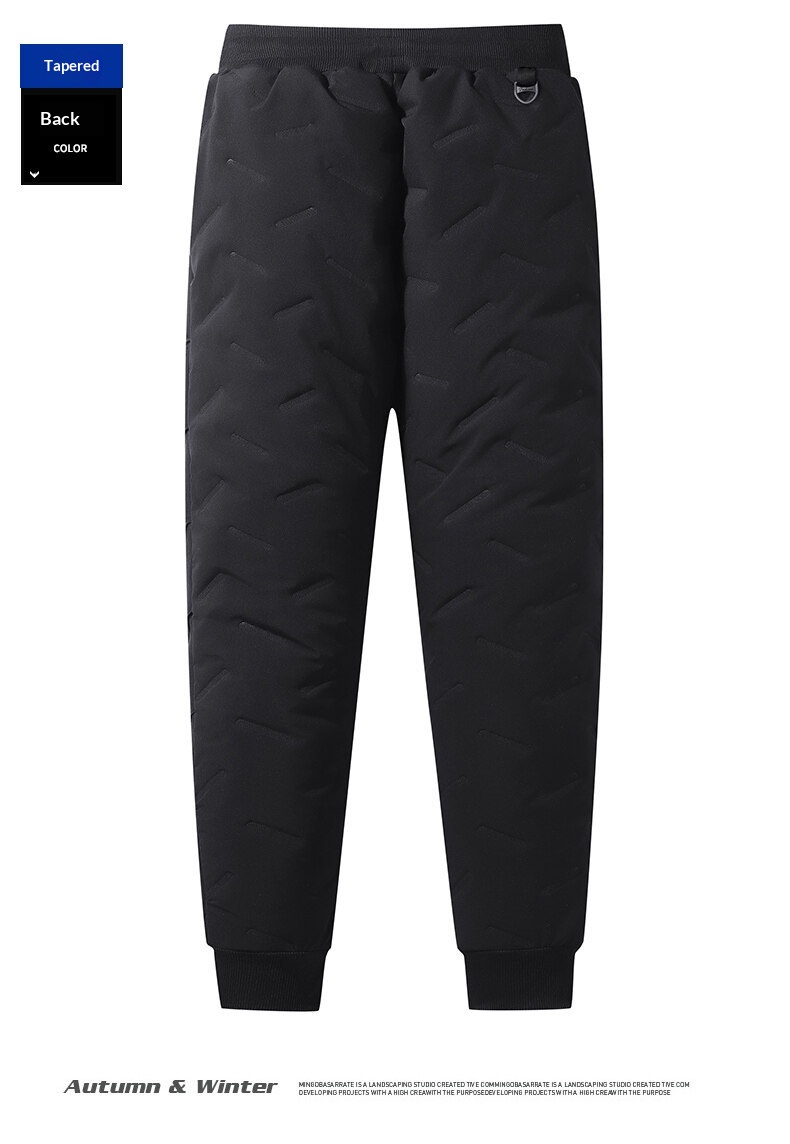 Winterhose für Jungen, Fleecegefüttert, Krepp, gerades Bein, dicke Baumwolle, Sport- und Freizeithose in Übergröße_voghion.com