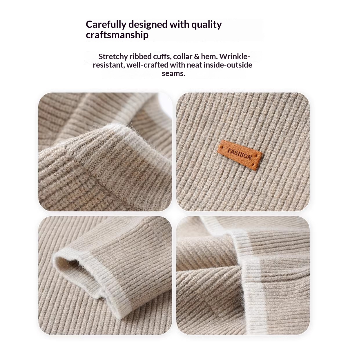 boy Boy Boy Boy Heavyweight Acrylic Yuanbao Needle Lazy Style Sweater Men's Loose Knitwear Thickened Coat_voghion.com