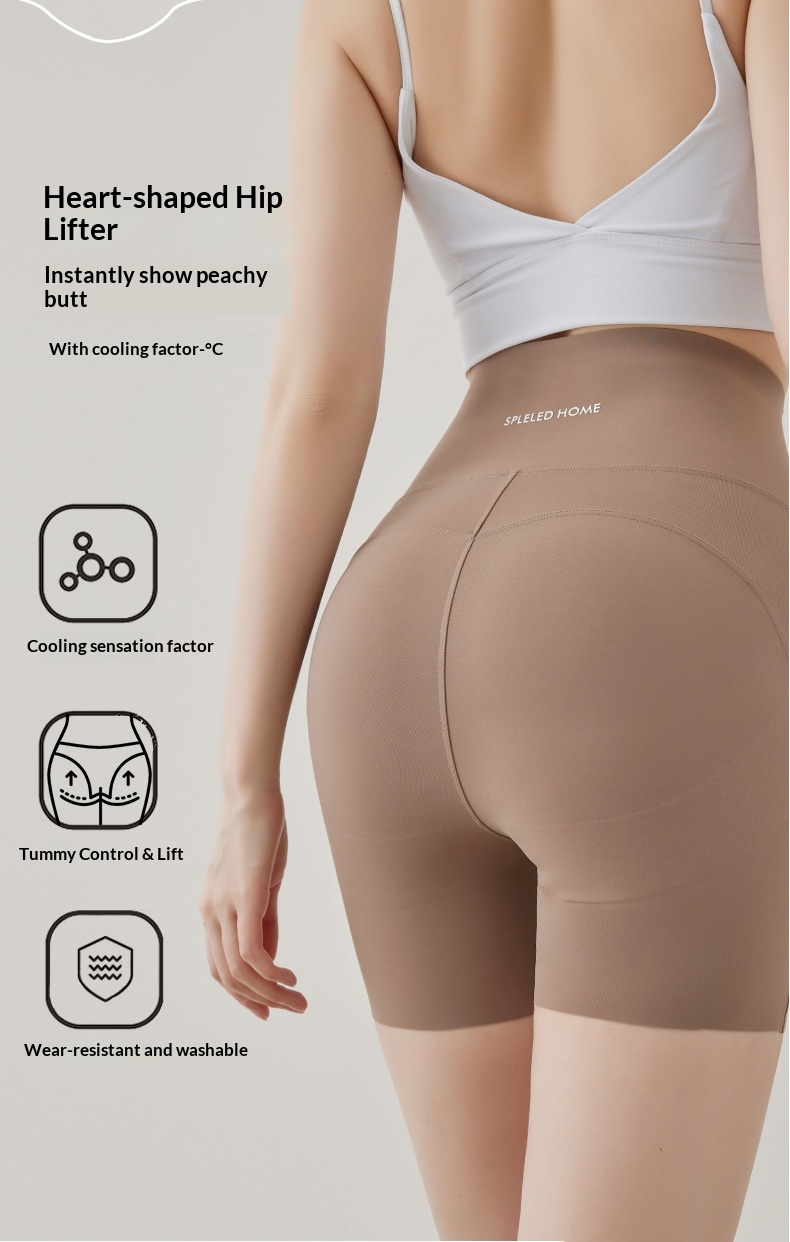 Damskie cienkie legginsy, letnia odzież wierzchnia do jogi, obcisłe, pięciopunktowe spodnie rowerowe, wysoki stan, modelujące brzuch, wyszczuplające_voghion.com