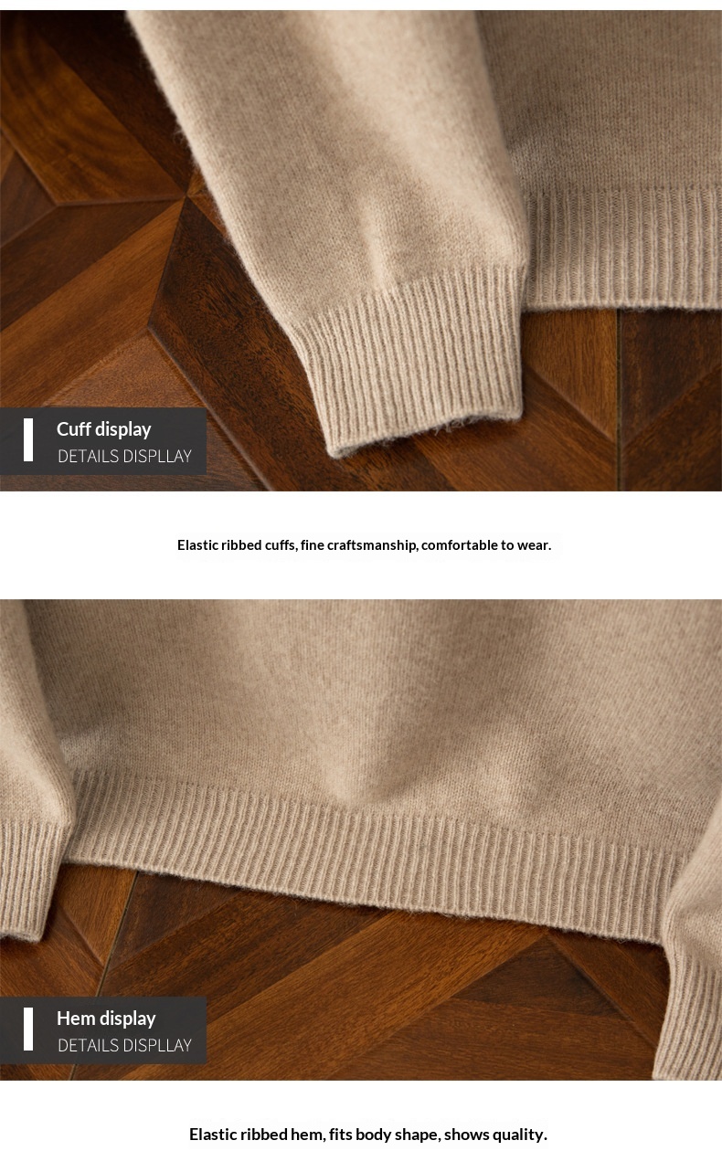 ragazzo Ragazzo Ragazzo Ragazzo Autunno Inverno Mezza Cerniera Collo Ribaltabile Maglione da Uomo Nuovo Pura Lana Ispessito Caldo Largo Casual Versatile Base Lavorata a Maglia_voghion.com