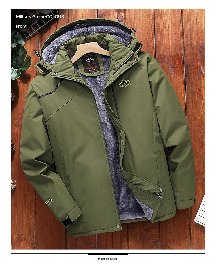 Veste softshell chaude et épaisse doublée polaire pour homme, taille L, idéale pour l'hiver et l'alpinisme._voghion.com