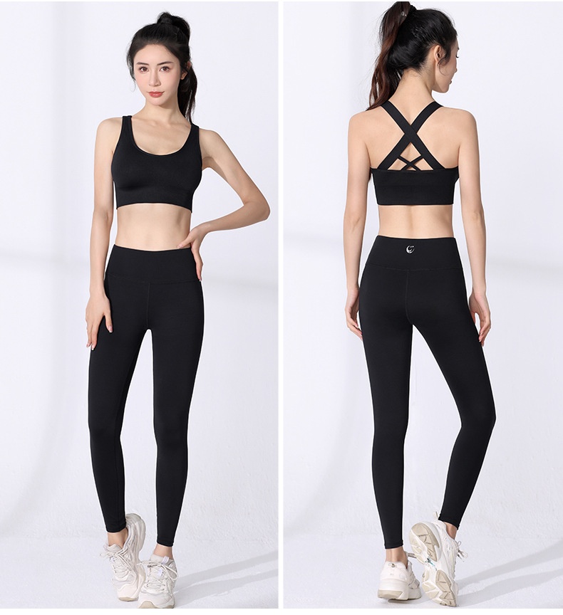 Soutien-gorge ChicShe européen et américain grande taille à dos croisé, sans armatures, antichoc, séchage rapide, idéal pour le yoga, la course à pied et le fitness. Sous-vêtements de sport pour le yoga, la course à pied et le fitness._voghion.com