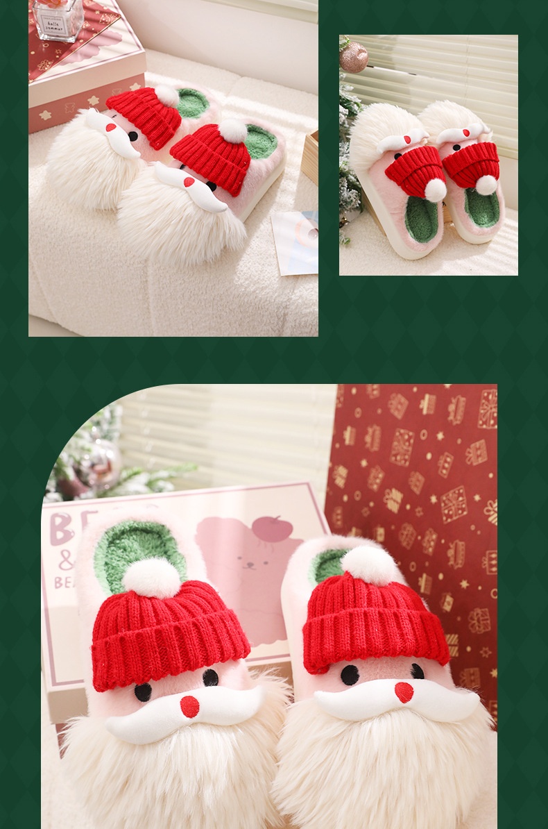 Zees graziose pantofole natalizie in cotone da donna, nuovo stile 2025, comode con una morbida imbottitura, adatte per l'autunno_voghion.com