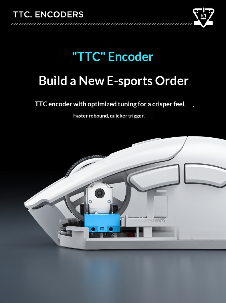 Digitex Digitex Attack Shark R1 Lightweight PAW3311 E-sports Gaming Three-mode Bluetooth Wireless Laptop Mouse_voghion.com