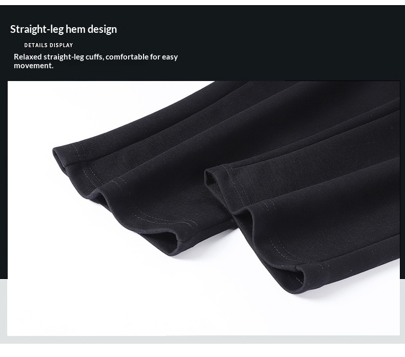 Pantaloni lunghi da jogging da uomo, larghi e dritti, in puro cotone, casual, taglie forti, primavera estate, nuovi_voghion.com