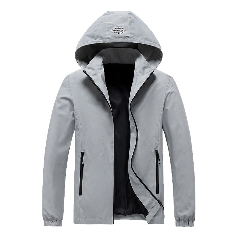 ragazzo Ragazzo E-commerce transfrontaliero Giacca a vento sottile con cappuccio Abbigliamento da uomo Sport all'aria aperta Giacca casual Uomo Primavera Autunno_voghion.com