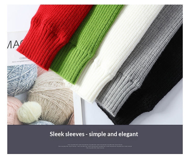 boy Boy Boy Boy Fleece-Lined Thickened Sweater Men, Autumn And Winter New Warm High-Neck Knitwear For Teenagers, Base Layer Student Knit_voghion.com