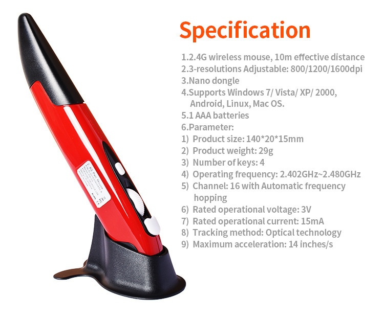 Digitex 2,4-GHz-Funkstift, personalisierter, kreativer, vertikaler Stift in Stiftform, Computer-Stylus-Maus, Geschenk, Fabrikpreis_voghion.com