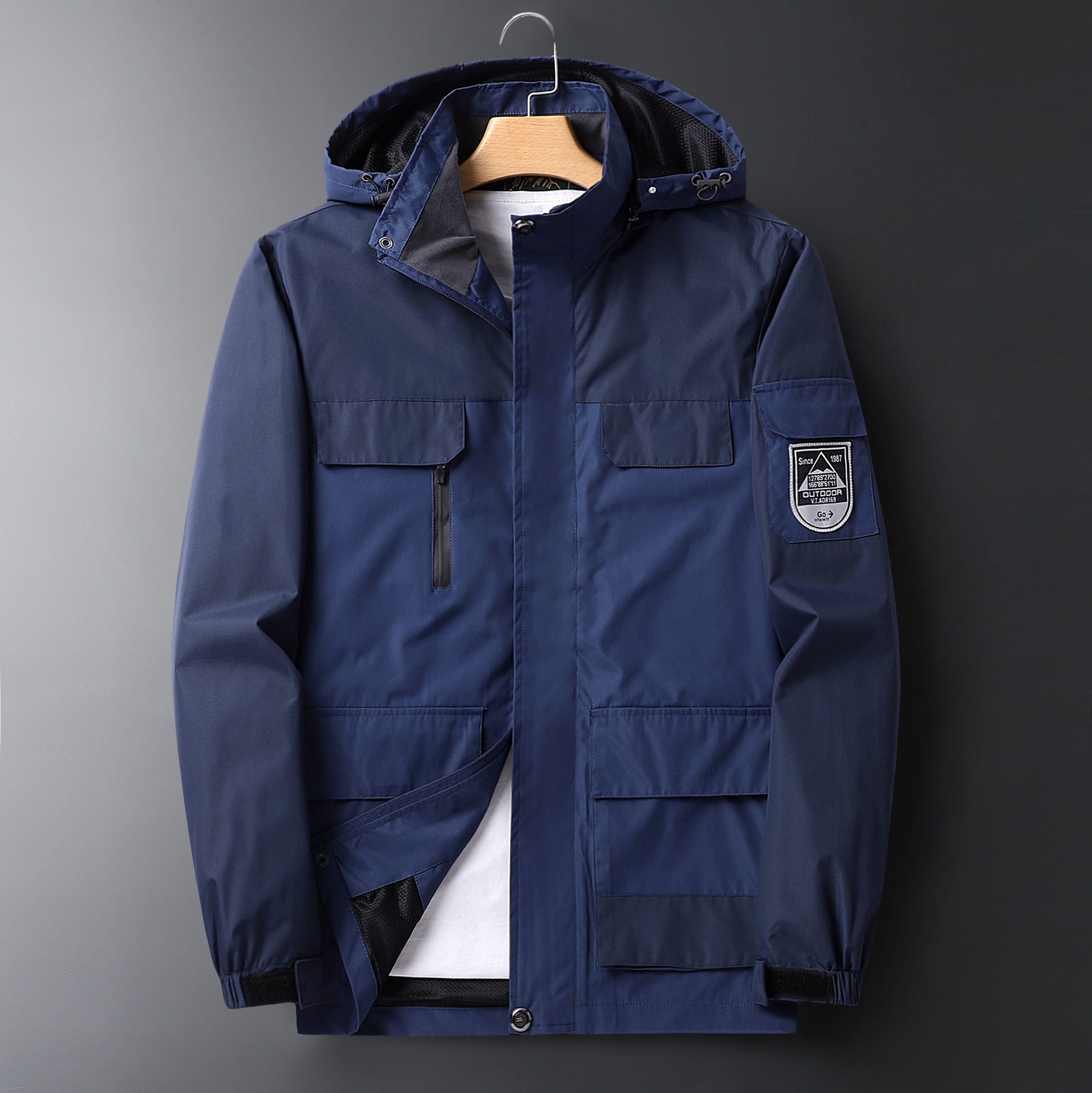 Veste de travail pour couple, printemps-automne, vêtements de sport de plein air, grande taille, fine, pour homme, idéale pour le cyclisme, les voyages et la randonnée._voghion.com