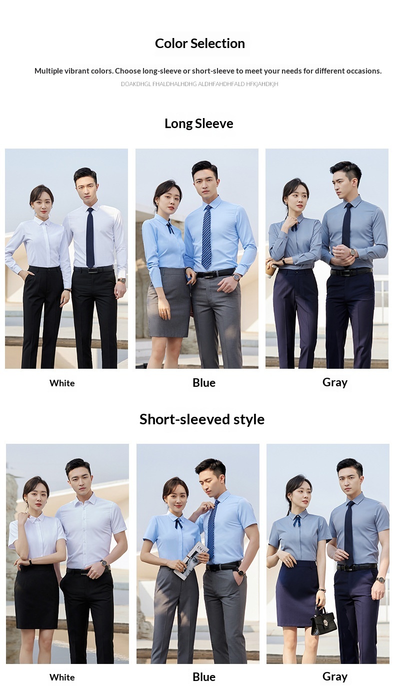 Traje profesional unisex blanco, ropa formal de negocios, camisa de manga larga para profesor de hotel, primavera y otoño_voghion.com