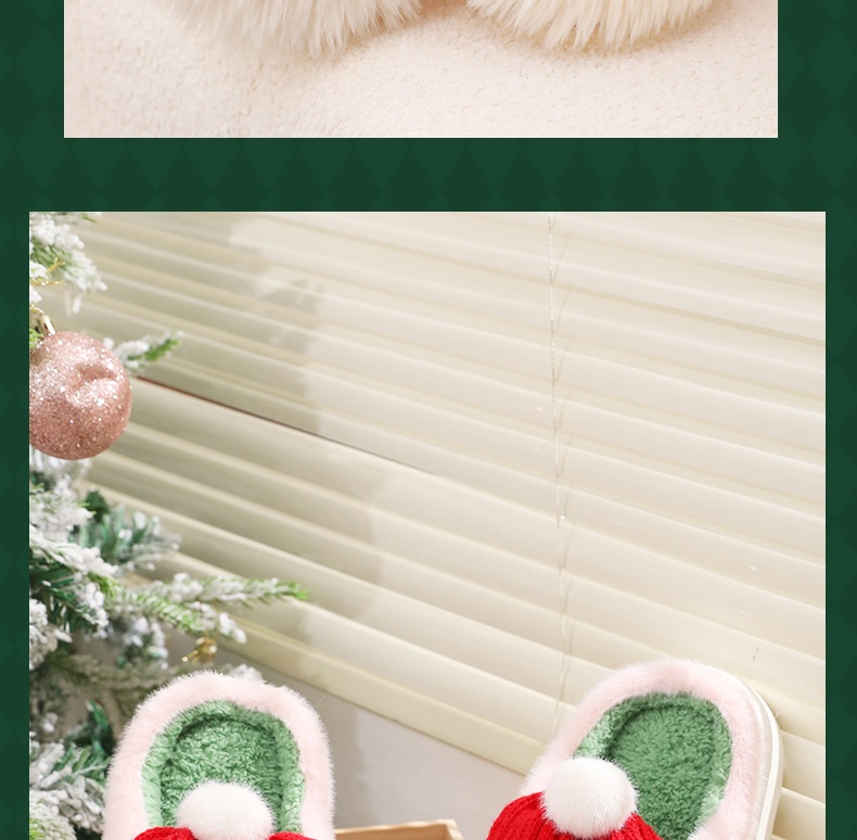 Zees graziose pantofole natalizie in cotone da donna, nuovo stile 2025, comode con una morbida imbottitura, adatte per l'autunno_voghion.com