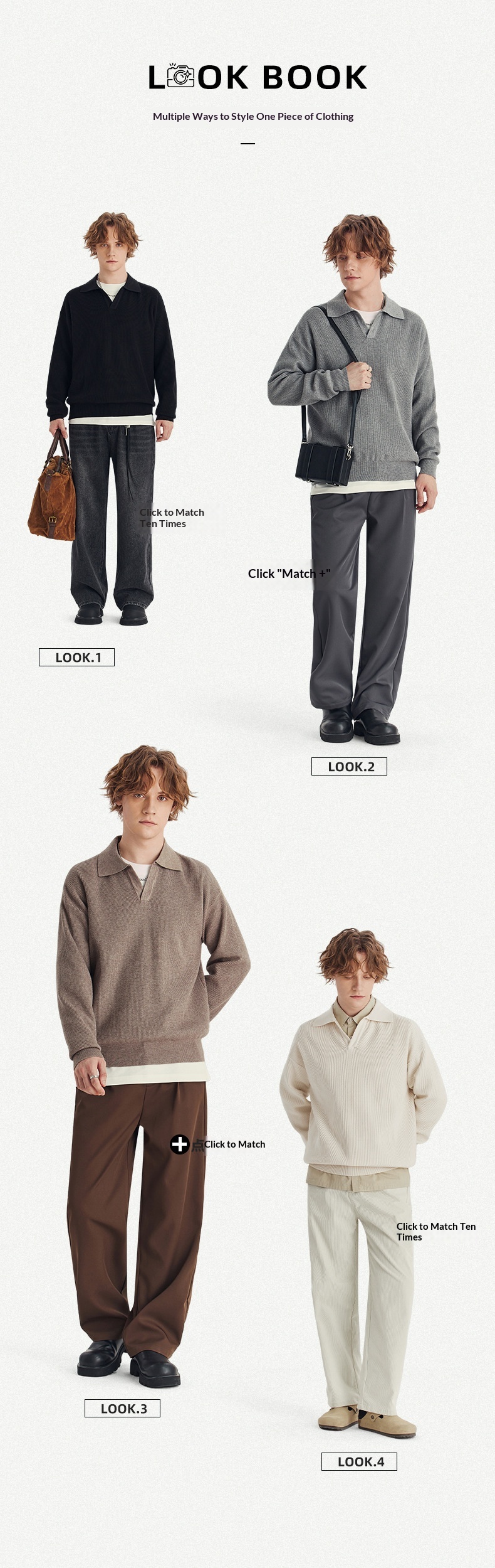 boy Boy Boy Boy APO Men's Clothing|Men's Sweater Trendy Brand Autumn High-end Loose Pullover Turn-down Collar Polo Knitwear Long Sleeve_voghion.com