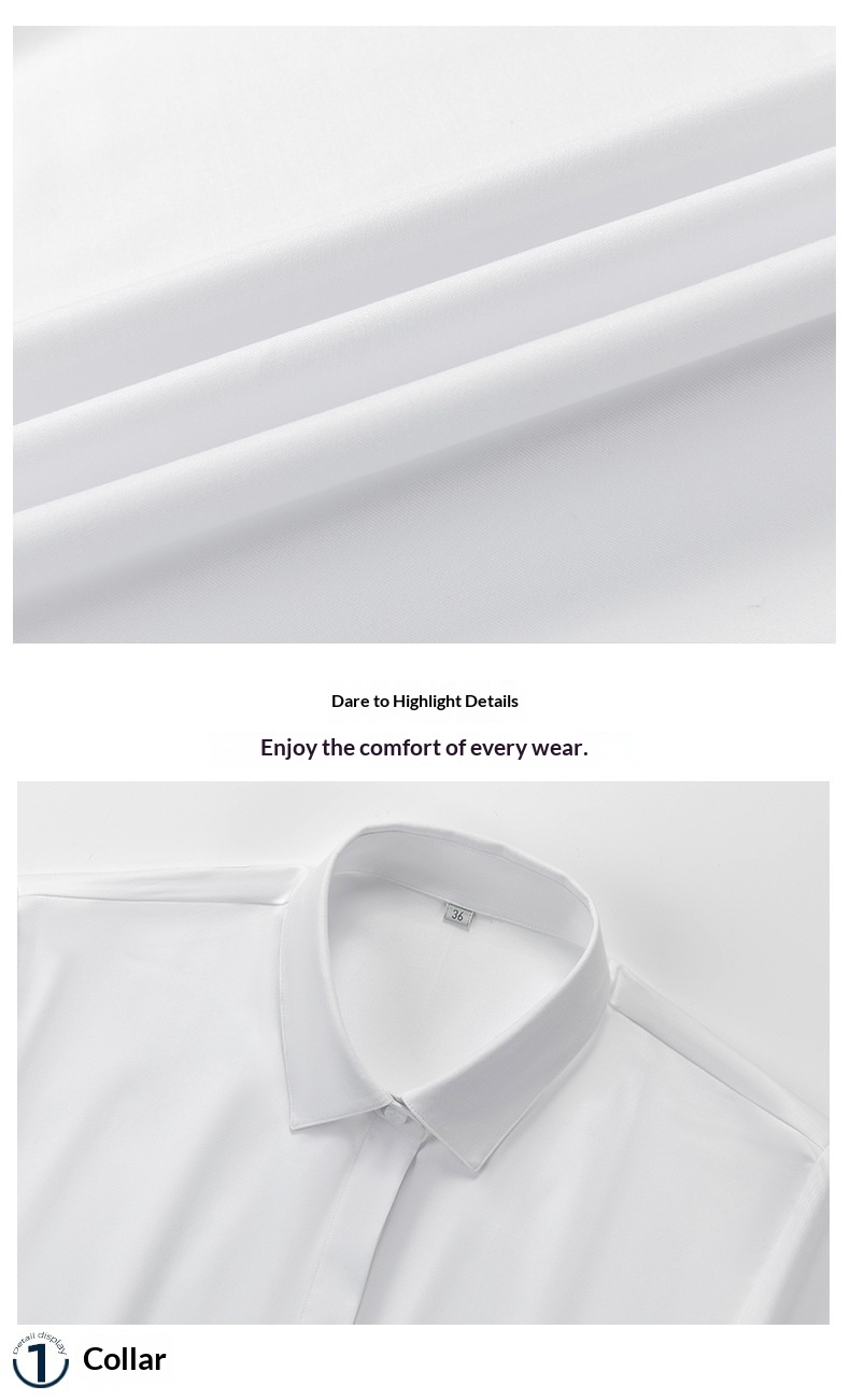 Traje profesional unisex blanco, ropa formal de negocios, camisa de manga larga para profesor de hotel, primavera y otoño_voghion.com