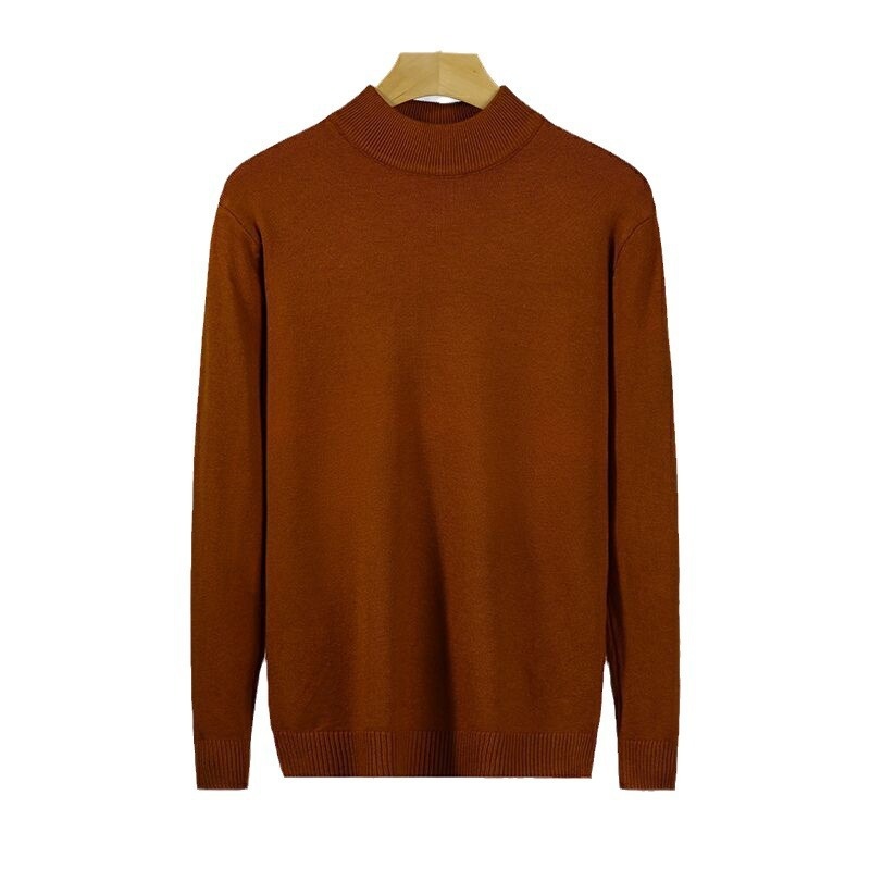 boy Boy Boy Boy Half Turtleneck Sweater For Men, Autumn And Winter, Regular Thickened Base Shirt, Warm Knitted Wool Sweater, 2024 New_voghion.com