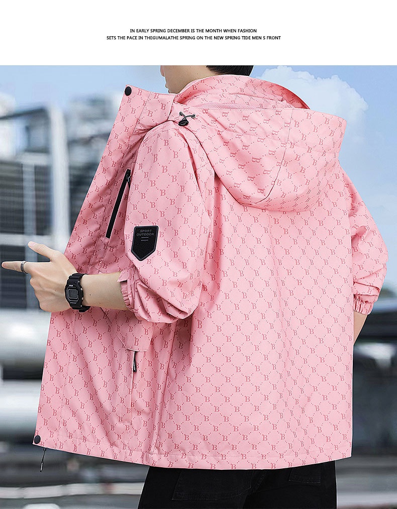 Veste coupe-vent décontractée et tendance imperméable pour homme, collection printemps 2023_voghion.com