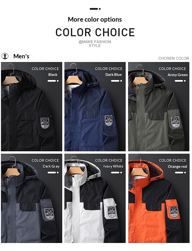 Veste de travail pour couple, printemps-automne, vêtements de sport de plein air, grande taille, fine, pour homme, idéale pour le cyclisme, les voyages et la randonnée._voghion.com