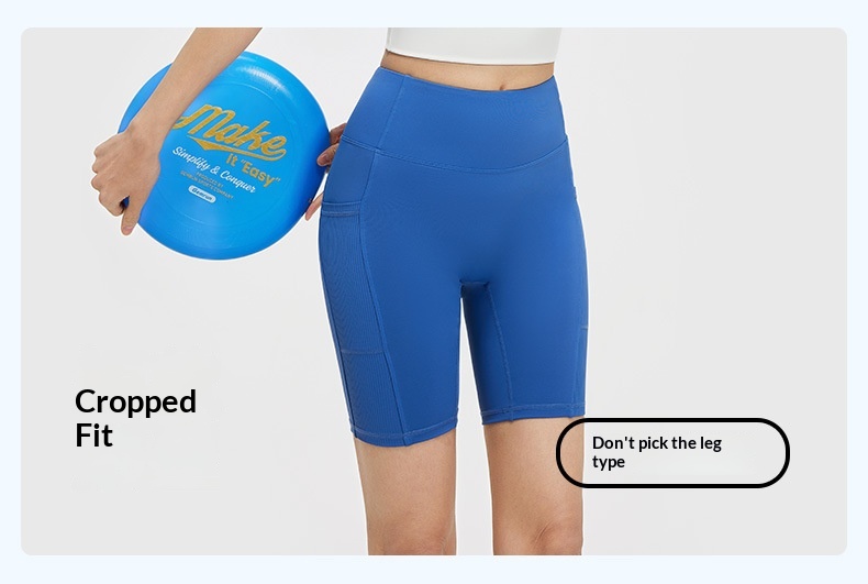 Juyitang Striped Pocket Shorts For Women, High Waist, Hip Lift, Tummy Control, Running Sports Tight Yoga Pants_voghion.com