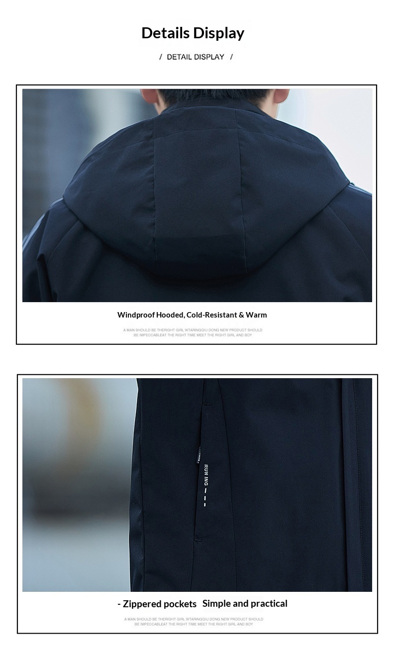 Giacca da ragazzo Primavera Autunno 2024 Nuovo stile Trendy Brand Giacca a vento da uomo alla moda casual con cappuccio Abbigliamento da lavoro_voghion.com