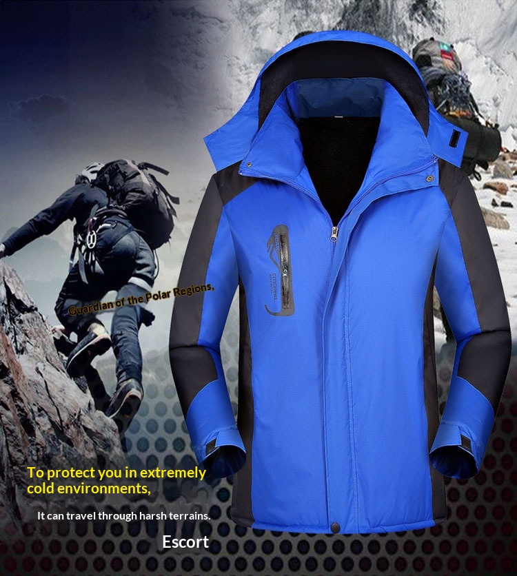 Wasserdichte Jungenjacke mit Fleecefutter, dick gefüttert, bedruckt, ideal für Winter-Fabrikuniformen, aus Baumwolle, Softshell-Material_voghion.com