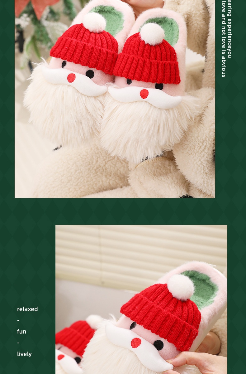 Zees graziose pantofole natalizie in cotone da donna, nuovo stile 2025, comode con una morbida imbottitura, adatte per l'autunno_voghion.com