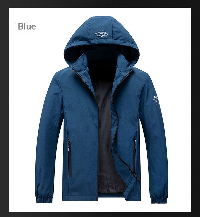 ragazzo Ragazzo E-commerce transfrontaliero Giacca a vento sottile con cappuccio Abbigliamento da uomo Sport all'aria aperta Giacca casual Uomo Primavera Autunno_voghion.com