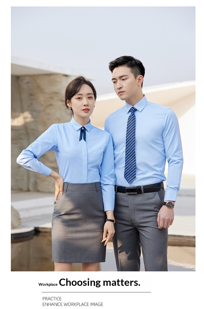 Traje profesional unisex blanco, ropa formal de negocios, camisa de manga larga para profesor de hotel, primavera y otoño_voghion.com