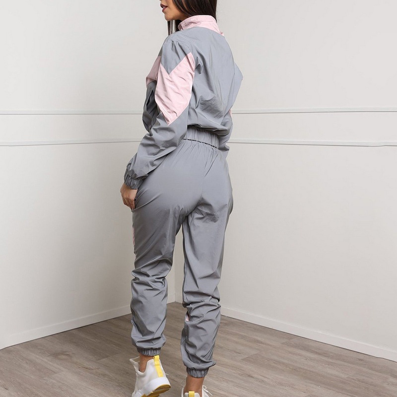 ChicShe Vêtements d'automne-hiver transfrontaliers européens et américains pour femmes, grandes tailles, patchwork ample et réfléchissant_voghion.com