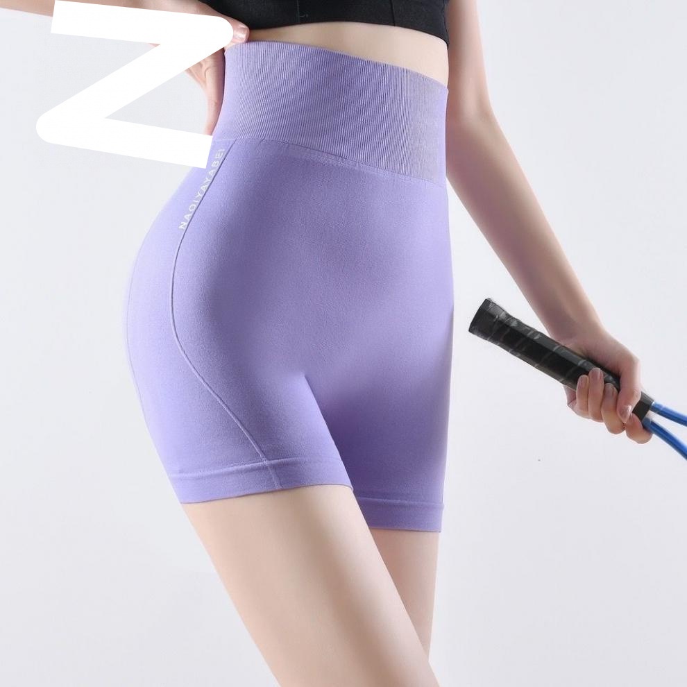High Waist Tummy Control Butt Lift Yoga Warm-up Fitness Peach Hip Quick-Dry Women's Sports Shorts_voghion.com