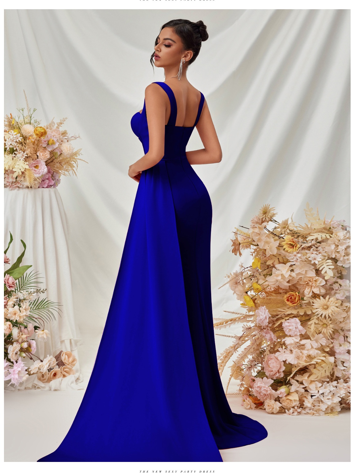 ChicShe ChicShe ChicShe European And American New Style Slit Sexy Evening For Women, High-End Elegant Bodycon Slimming Strap Long Dress In Stock_voghion.com