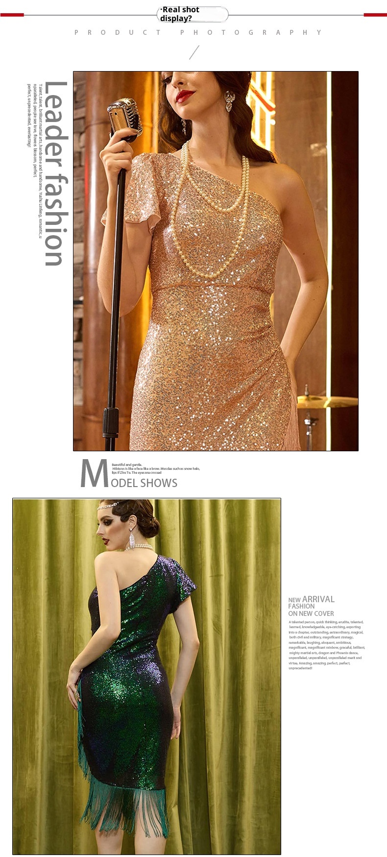 ChicShe ChicShe European And American Foreign Trade High-End Women's Fashion Stand Collar Sequin Bodycon Party Evening Dress_voghion.com