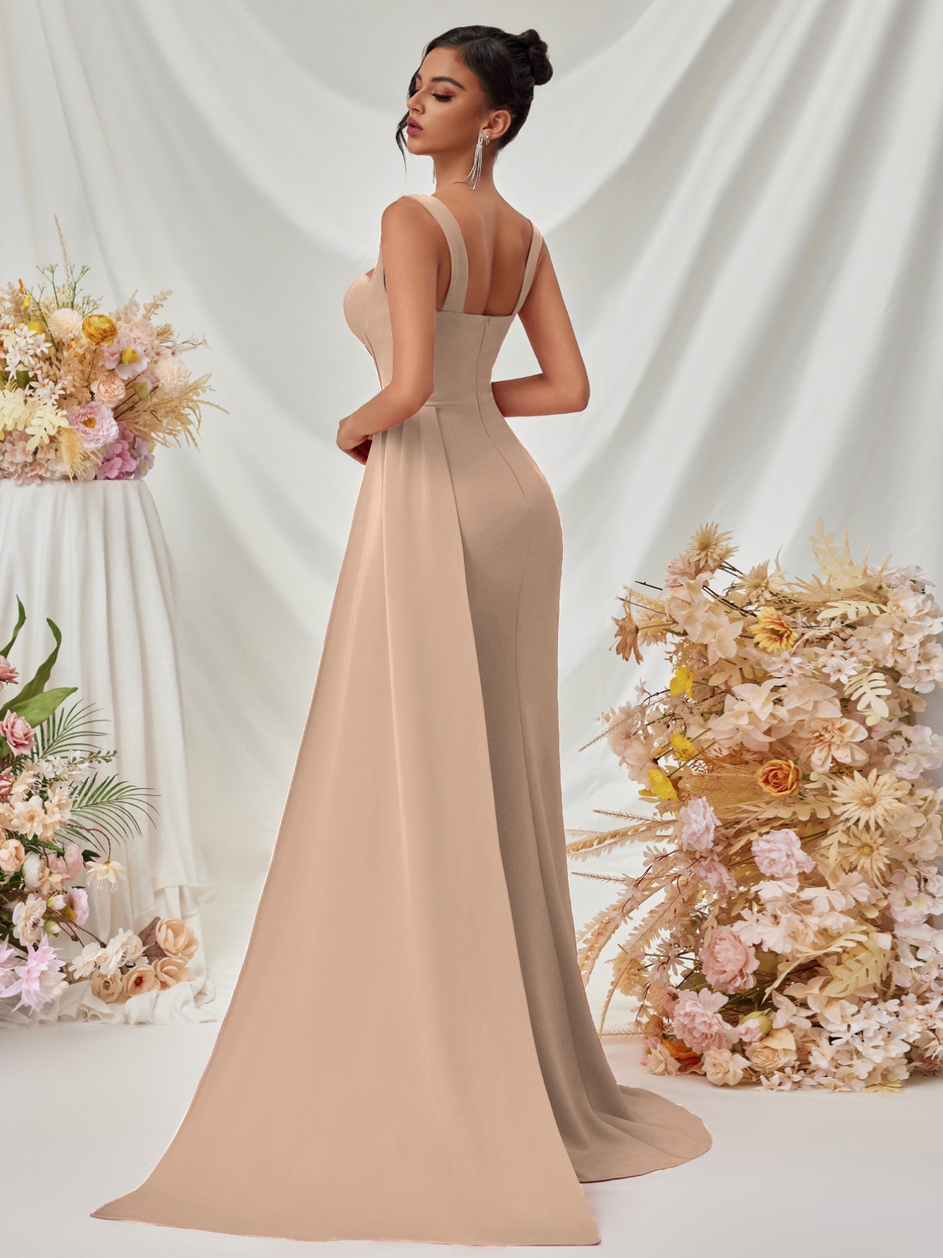 ChicShe ChicShe ChicShe European And American New Style Slit Sexy Evening For Women, High-End Elegant Bodycon Slimming Strap Long Dress In Stock_voghion.com