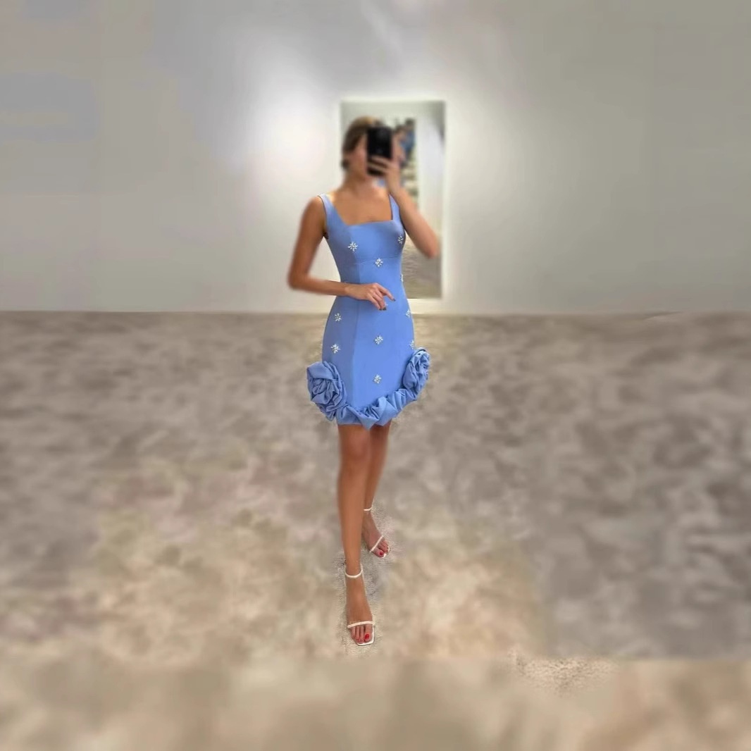 ChicShe ChicShe In Stock Hot-Selling European And American Style Spaghetti Strap Rhinestone Bodycon Evening Sexy Slim Fit Niche Design_voghion.com