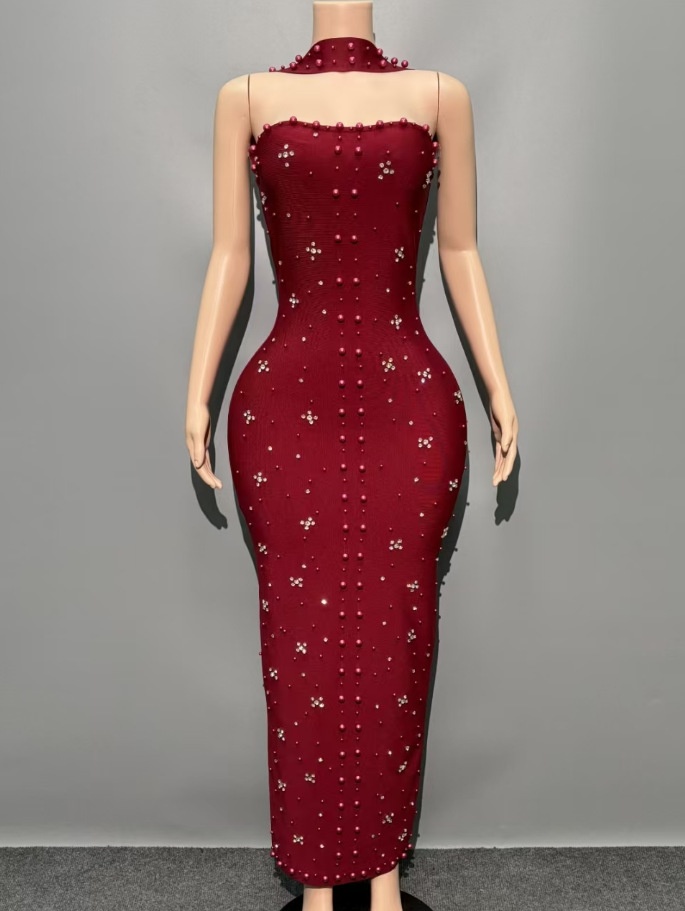 ChicShe ChicShe In Stock European And American Cross-Border High-End Women's Clothing Gorgeous Halter Neck Bodycon Bandage Evening_voghion.com