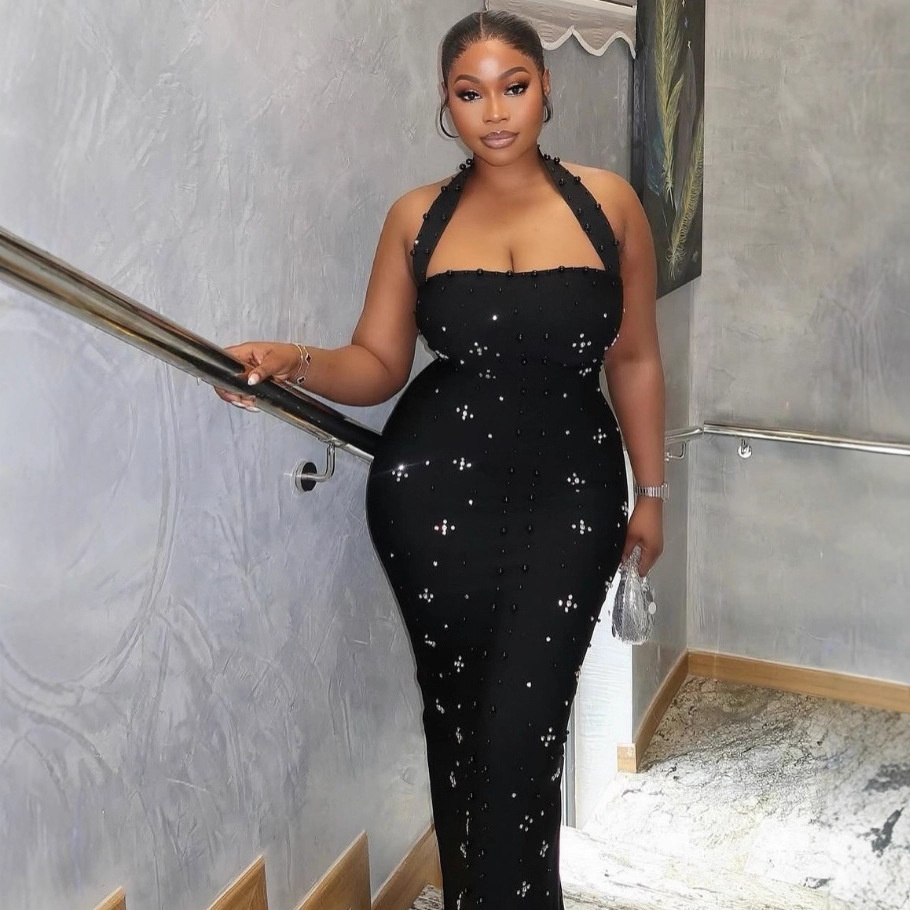 ChicShe ChicShe In Stock European And American Cross-Border High-End Women's Clothing Gorgeous Halter Neck Bodycon Bandage Evening_voghion.com