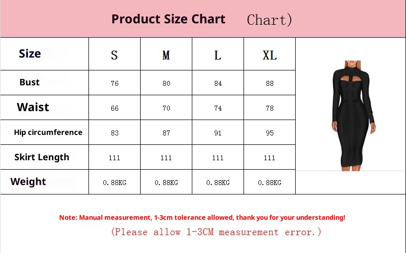 ChicShe ChicShe Abito aderente a maniche lunghe da donna europeo e americano autunno inverno, abito da sera con fascia nera di alta qualità per_voghion.com