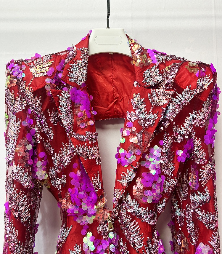 ChicShe ChicShe Élégante et Sexy Soirée 2025 Nouvelle Robe Moulante à Paillettes et Découpes, Style Européen et Américain_voghion.com