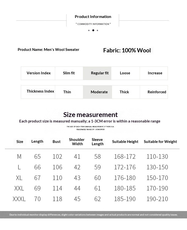 boy Boy Boy Boy Autumn Winter Pure 100% Wool Half Turtleneck Pullover Thickened Plus Size Cashmere Sweater Men Inner Layer Base Shirt_voghion.com