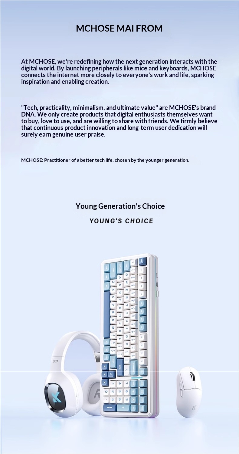 Digitex Digitex 2025 Nuovo mouse da gioco wireless MaiCong aggiornato con tre modalità e-sport, batteria a lunga durata, design leggero_voghion.com