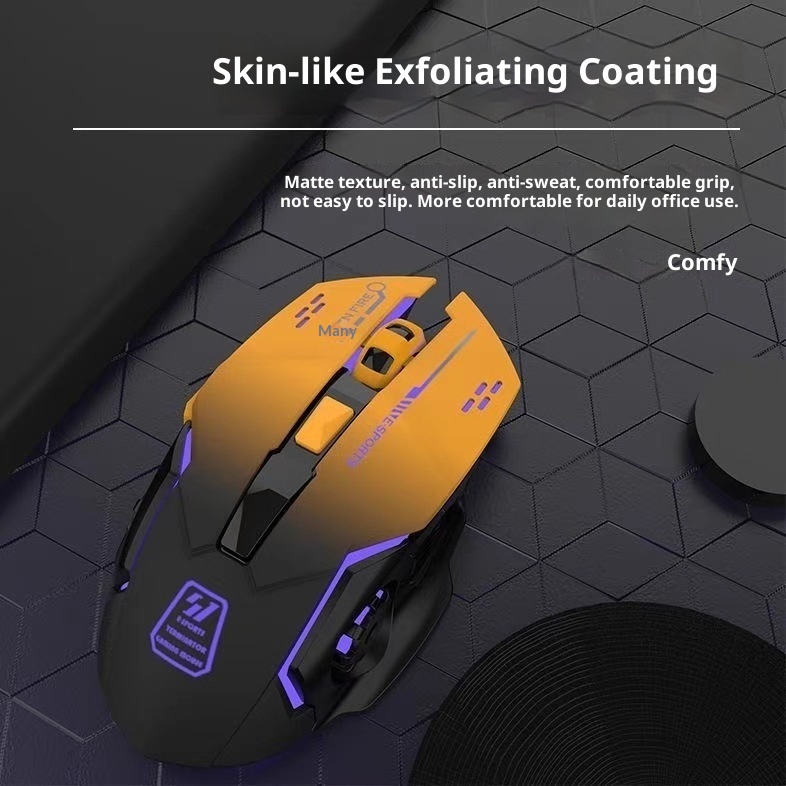 Digitex Digitex Digitex Grenzüberschreitender Großhandel E-Sport Mechanische Gaming Mehrfarbige Coole Kabellose Maus Desktop Notebook Business_voghion.com