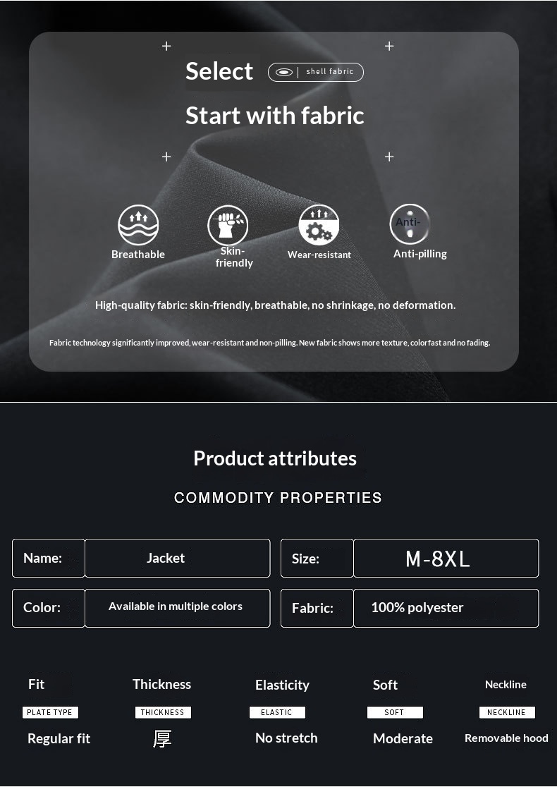 ragazzo Ragazzo E-commerce transfrontaliero Giacca a vento sottile con cappuccio Abbigliamento da uomo Sport all'aria aperta Giacca casual Uomo Primavera Autunno_voghion.com