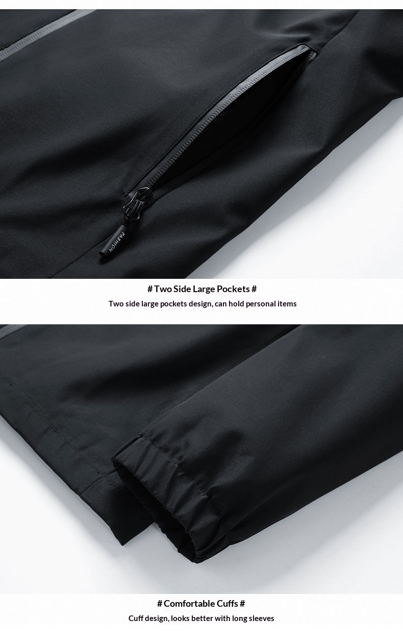 ragazzo Ragazzo E-commerce transfrontaliero Giacca a vento sottile con cappuccio Abbigliamento da uomo Sport all'aria aperta Giacca casual Uomo Primavera Autunno_voghion.com