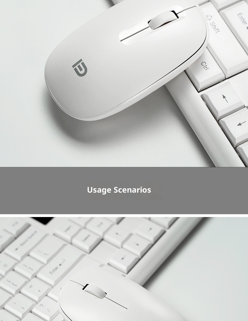 Digitex Digitex Digitex Fude E311 Desktop Computer Laptop Power-saving Portable Office 2.4 Black And White Wireless Mouse_voghion.com