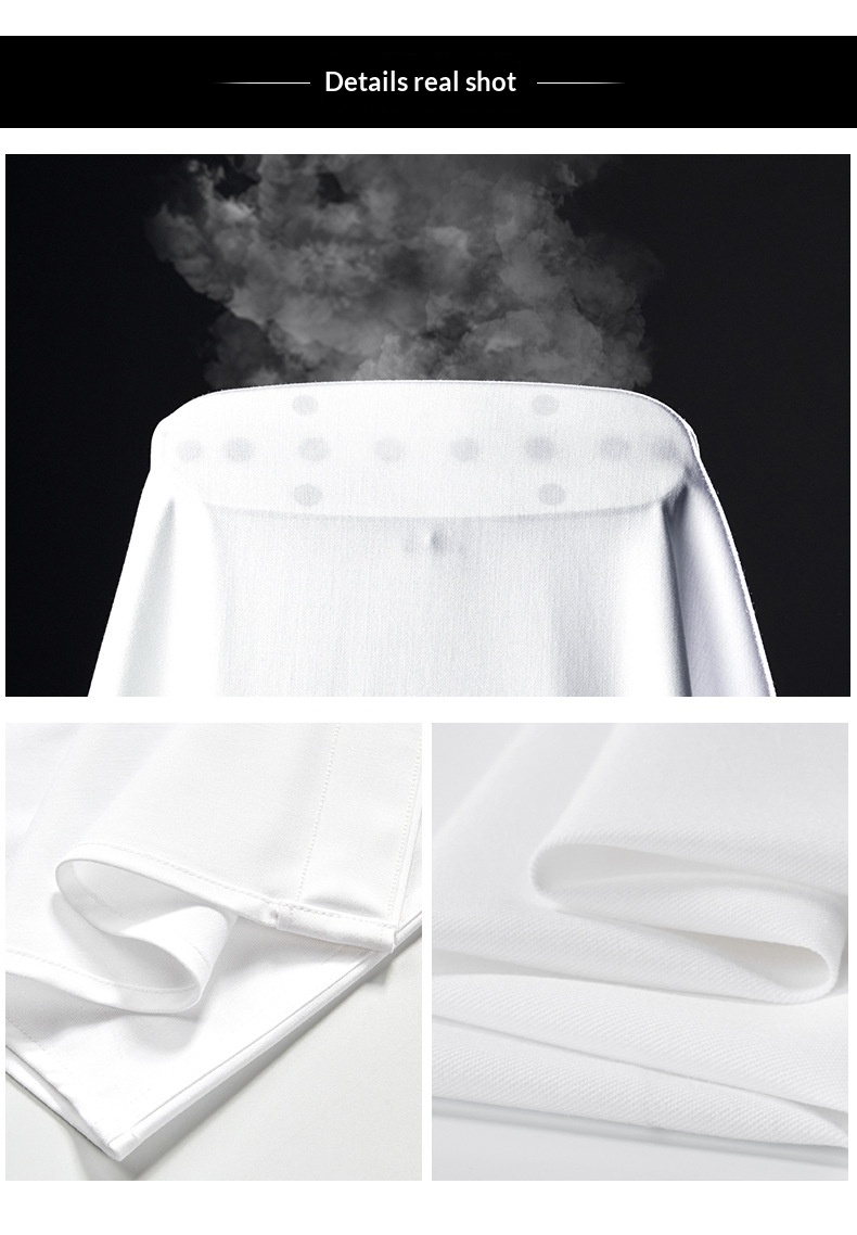 Traje profesional unisex blanco, ropa formal de negocios, camisa de manga larga para profesor de hotel, primavera y otoño_voghion.com