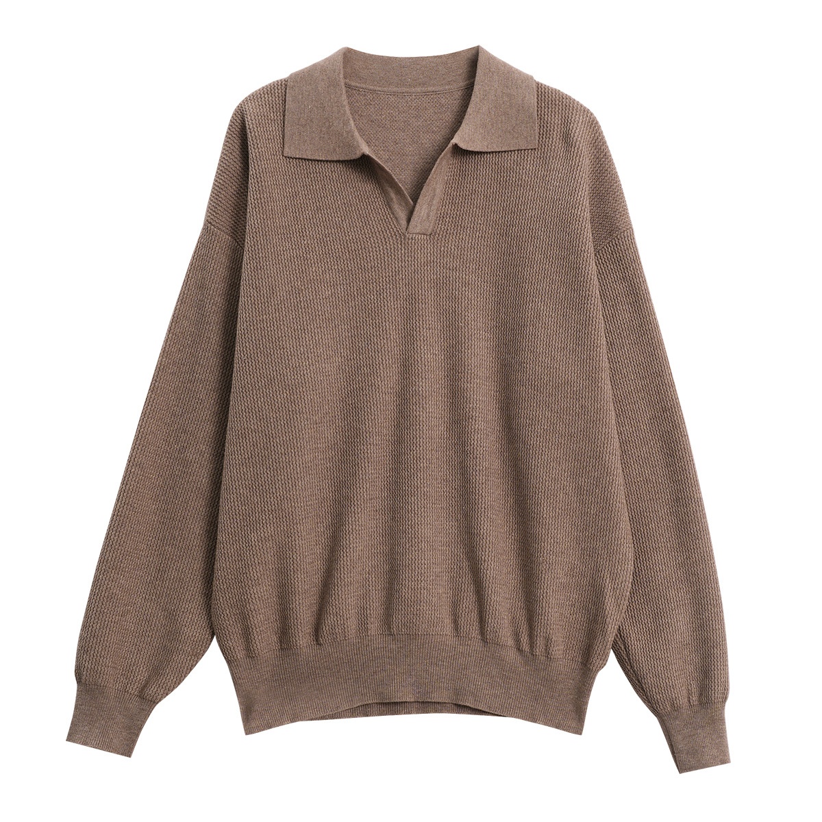 boy Boy Boy Boy APO Men's Clothing|Men's Sweater Trendy Brand Autumn High-end Loose Pullover Turn-down Collar Polo Knitwear Long Sleeve_voghion.com