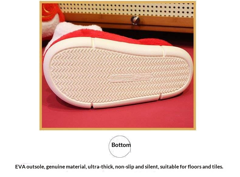 Pantoufles Zees National Trend à tête de lion et de tigre, chaudes et confortables pour l'automne et l'hiver, idéales pour les couples parents-enfants. Chaussures d'intérieur en coton antidérapant et épais._voghion.com