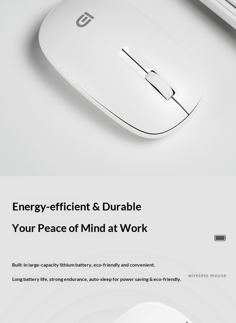 Digitex Digitex Digitex Fude E311 Desktop Computer Laptop Power-saving Portable Office 2.4 Black And White Wireless Mouse_voghion.com