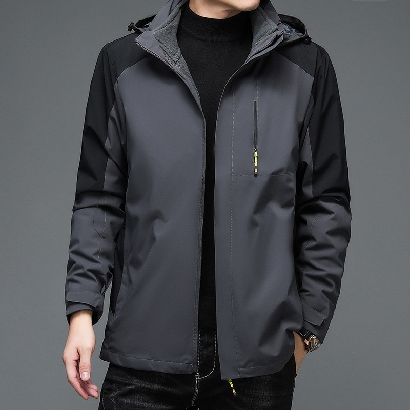 boy Boy 2025 New Detachable Outdoor Thickened Men's Jacket Three-in-One Coat_voghion.com