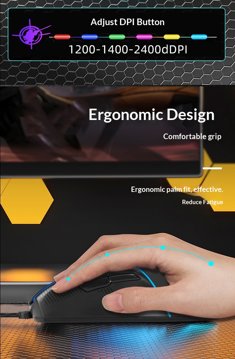 Digitex Digitex Pengbai X1 Mecha Braided Wire Gaming Mouse Computer Accessories USB Cross-Border Colorful Lighting Effect_voghion.com