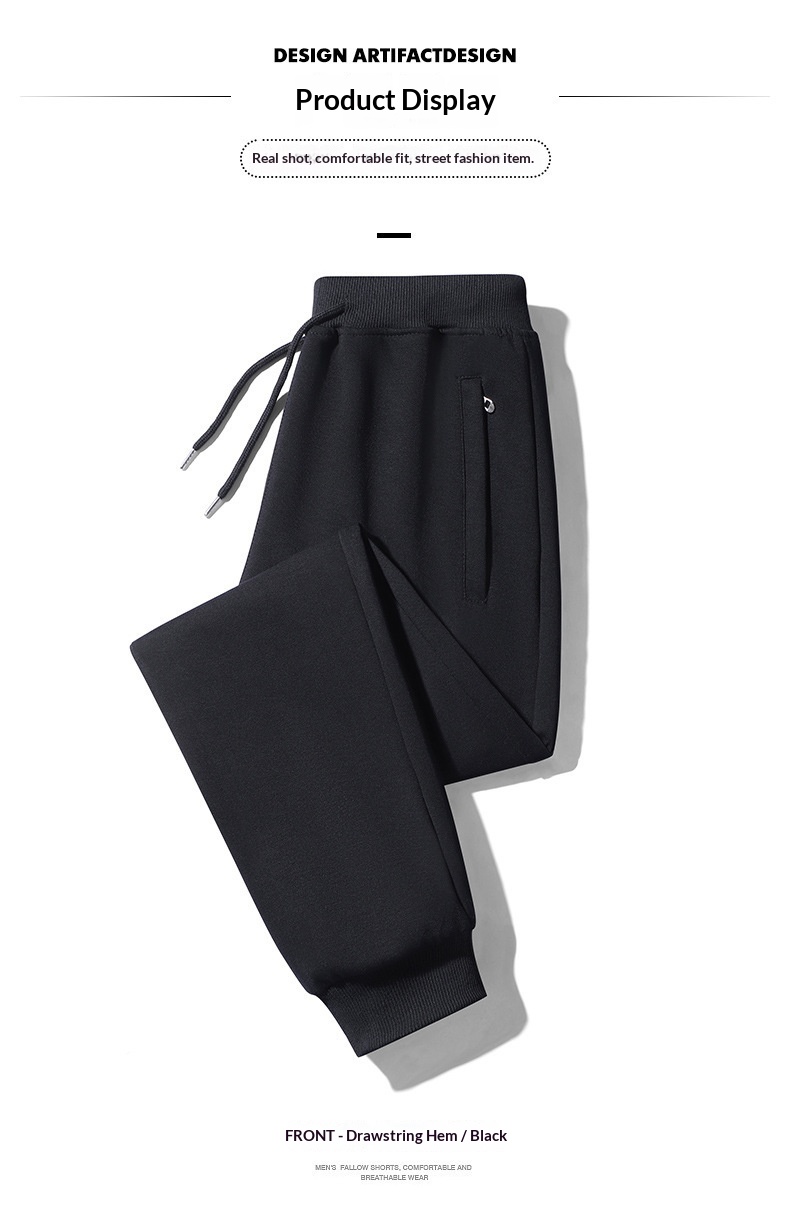 Pantaloni lunghi da jogging da uomo, larghi e dritti, in puro cotone, casual, taglie forti, primavera estate, nuovi_voghion.com