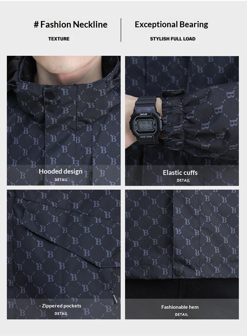 Veste coupe-vent décontractée et tendance imperméable pour homme, collection printemps 2023_voghion.com